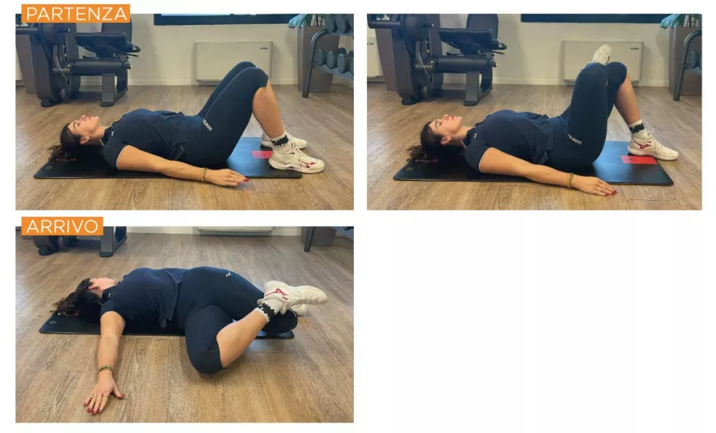 ejercicio de rotación de la espalda para aliviar el dolor