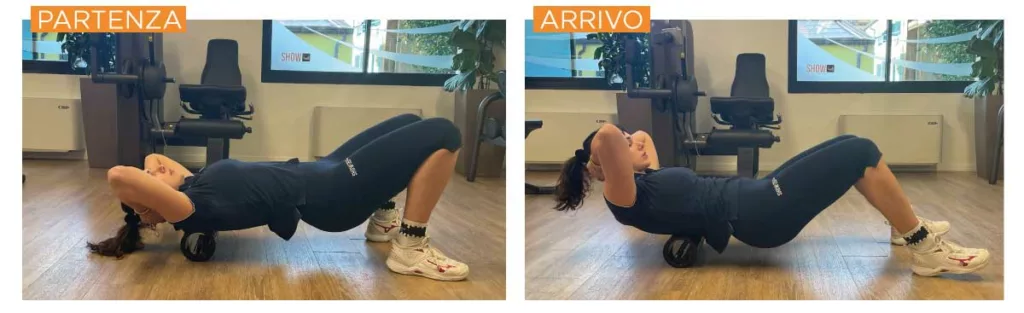 Ejercicio para la espalda con foam roller
